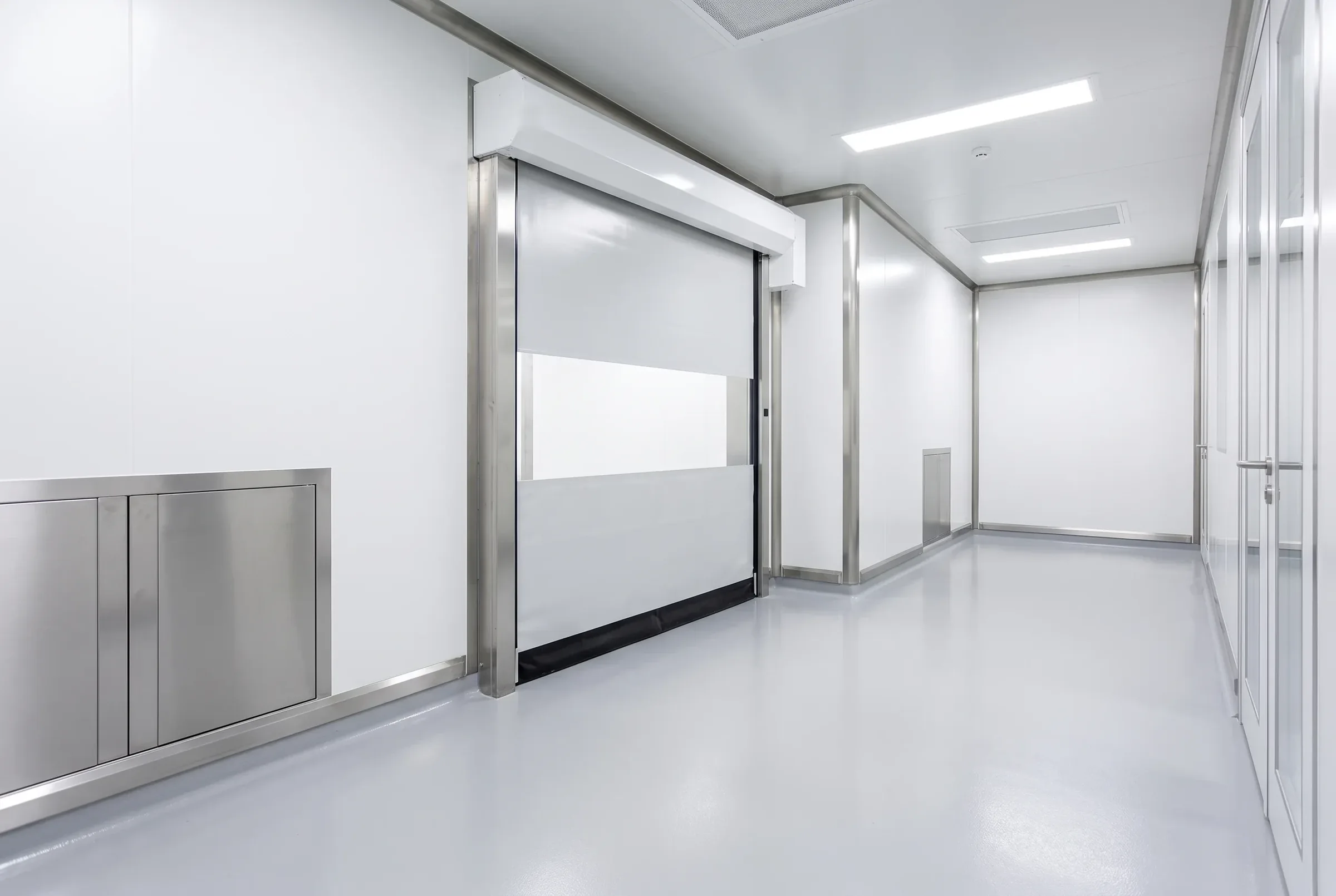Porte rapide souple à zip pour salle blanche pharmaceutique