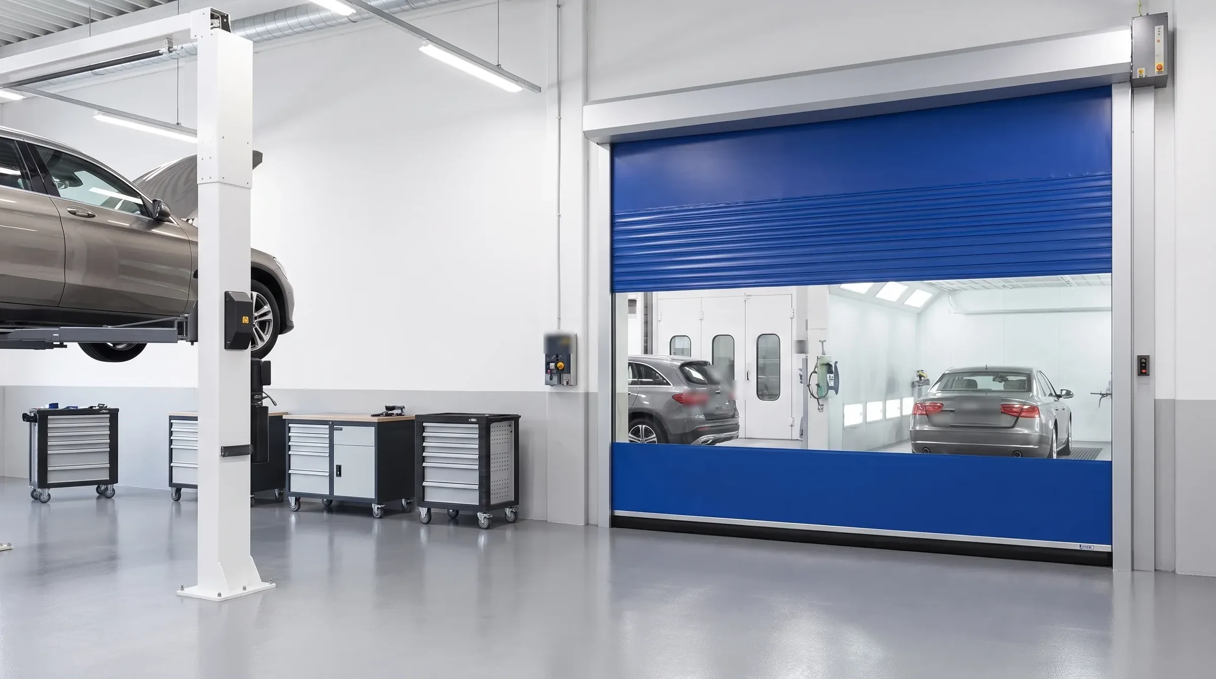 Porte rapide souple Hörmann V 5030 SEL pour flux rapide en carrosserie automobile