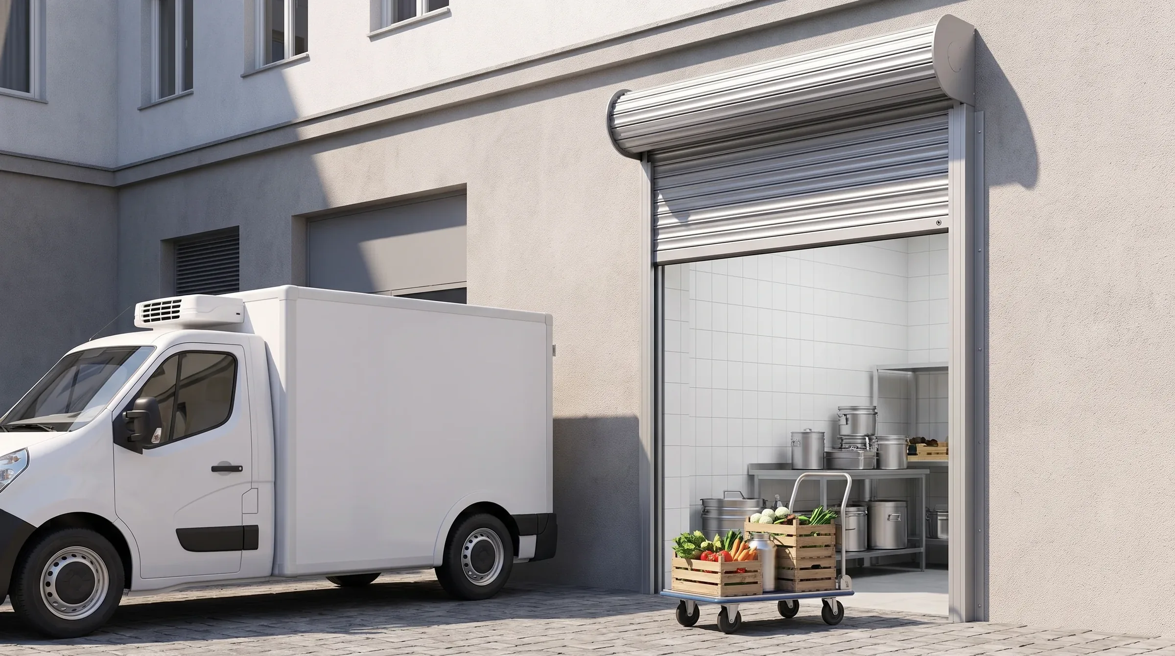 Rideau à lames Hörmann Rolltor DD pour quai de livraison restaurant