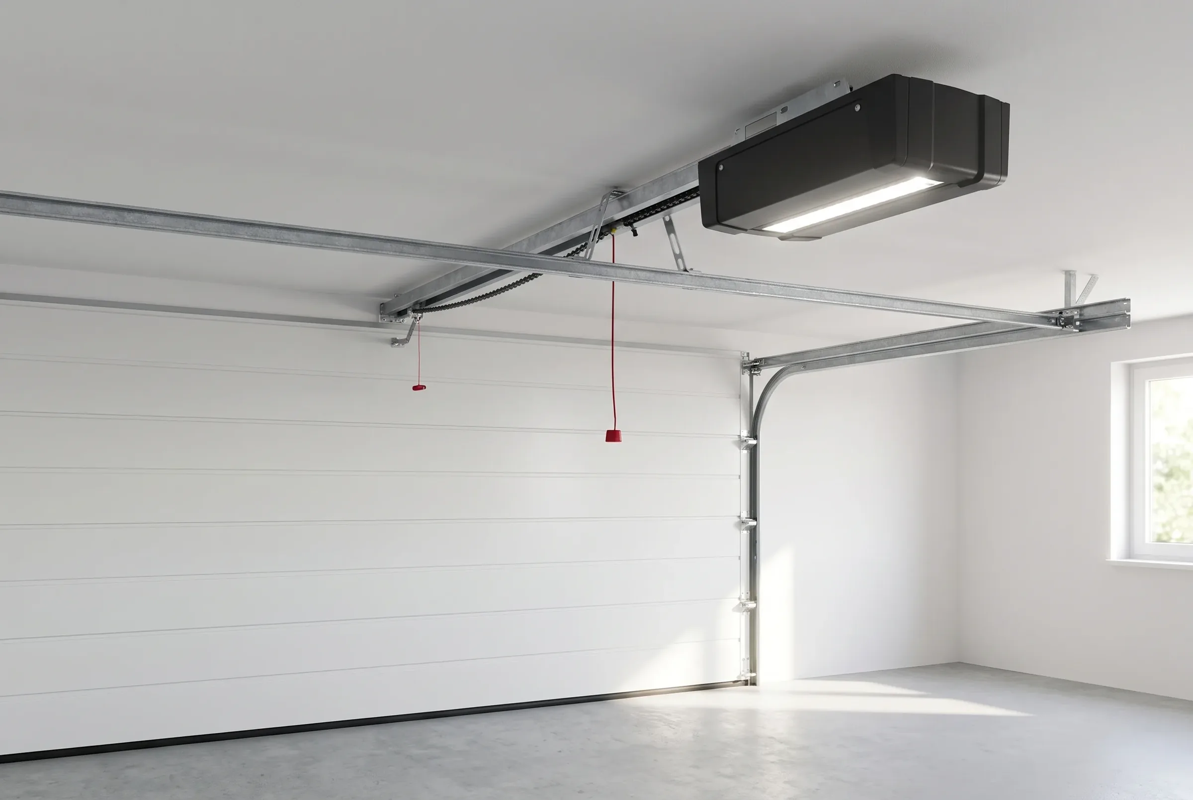 Motorisation de plafond Hörmann sur porte de garage sectionnelle
