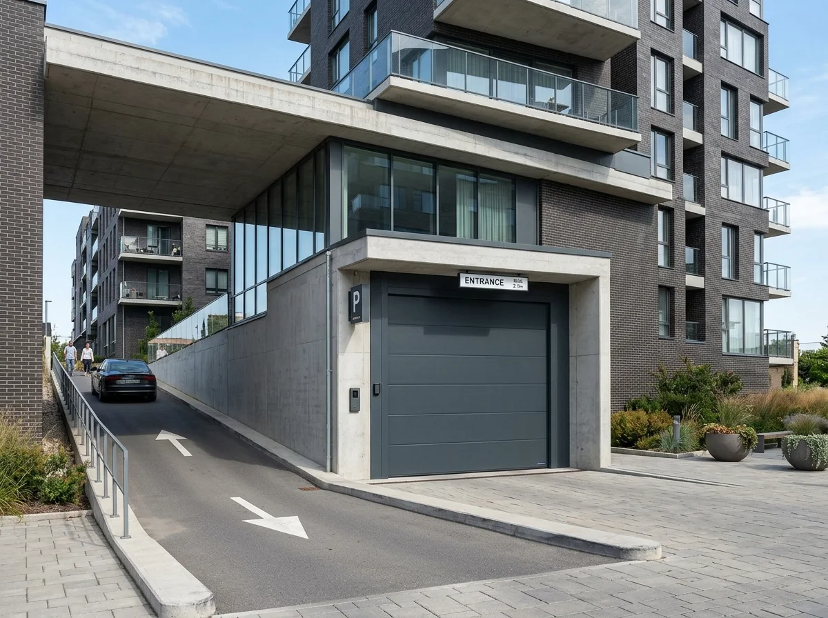 Porte sectionnelle collective Hörmann SPU F42 Plus pour copropriété