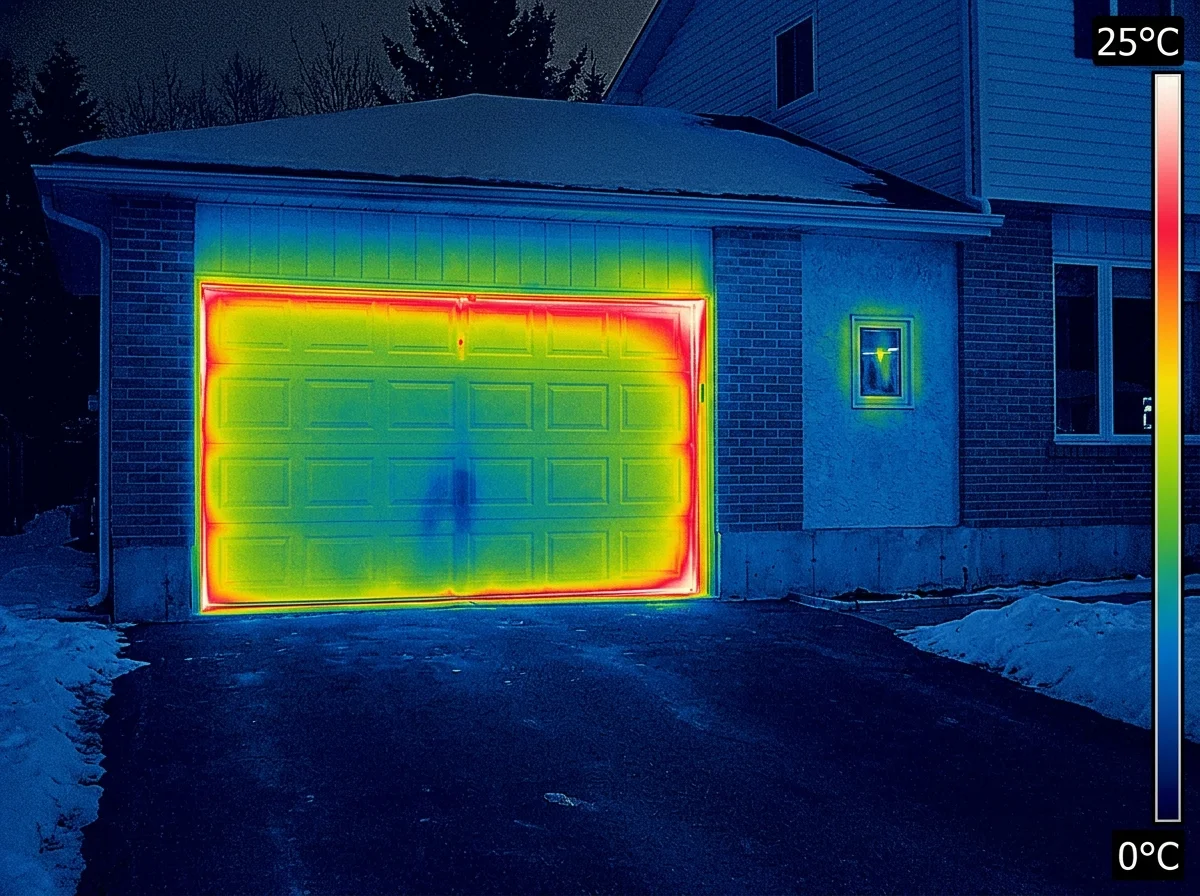 Impact énergétique de l'isolation d'une porte de garage