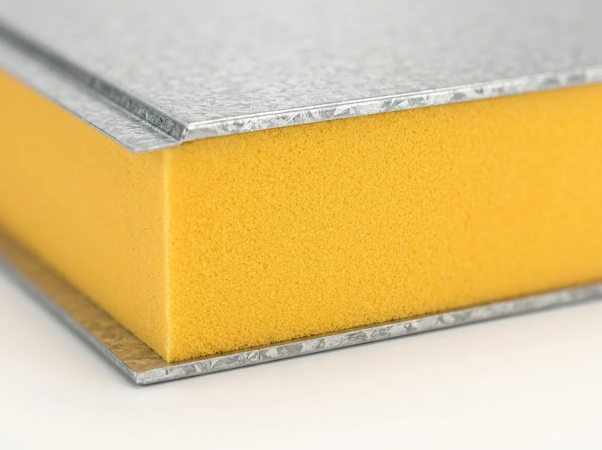 Panneau isolé en mousse polyuréthane