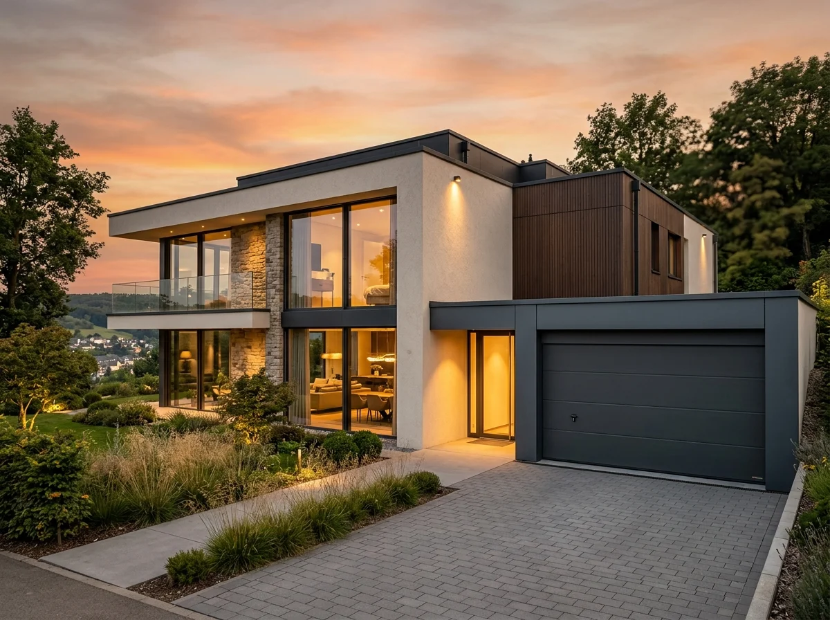 Villa contemporaine moderne avec garage attenant au Luxembourg