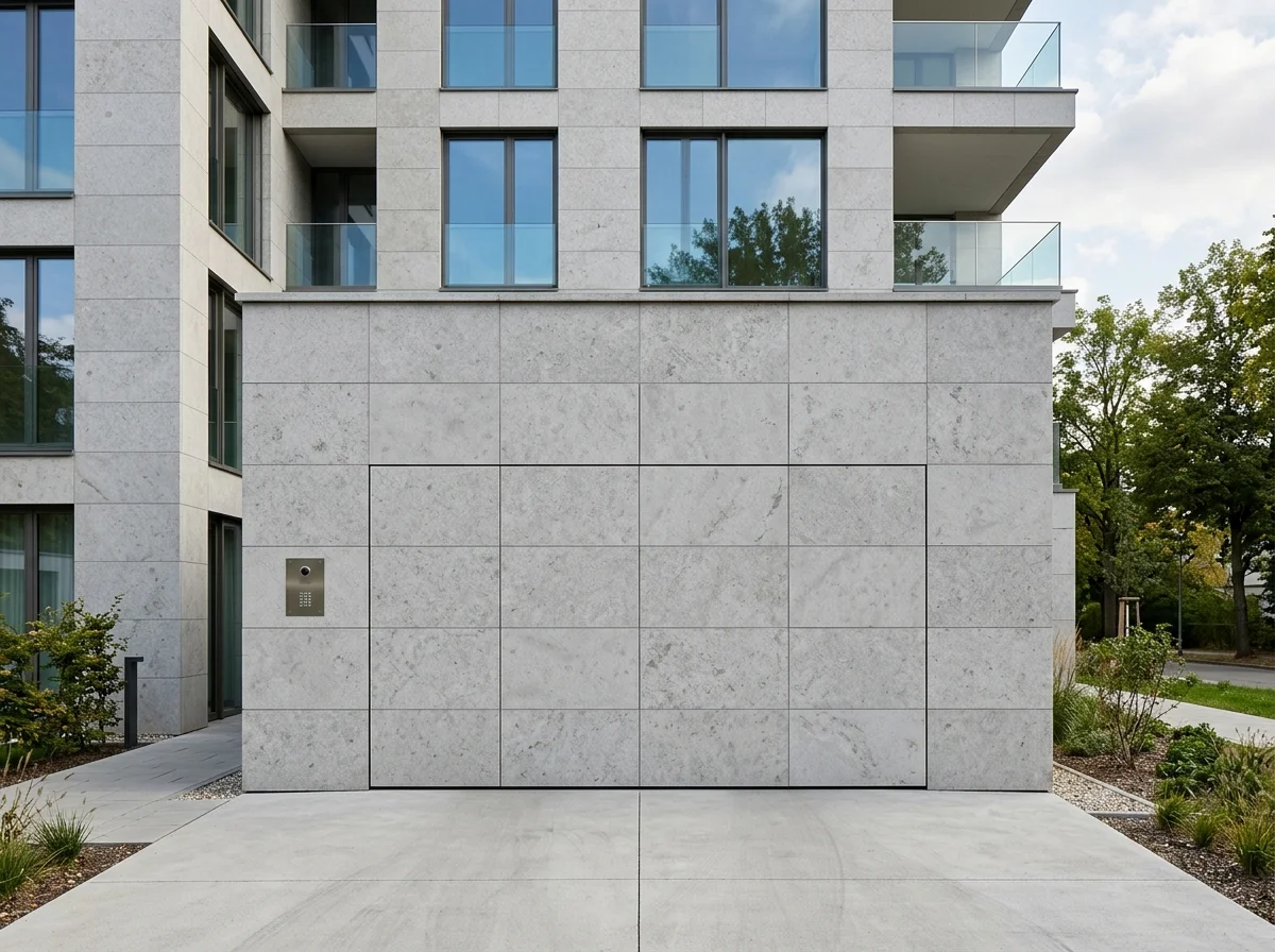 Kipptor ET 500 avec cadre bardage affleurant façade