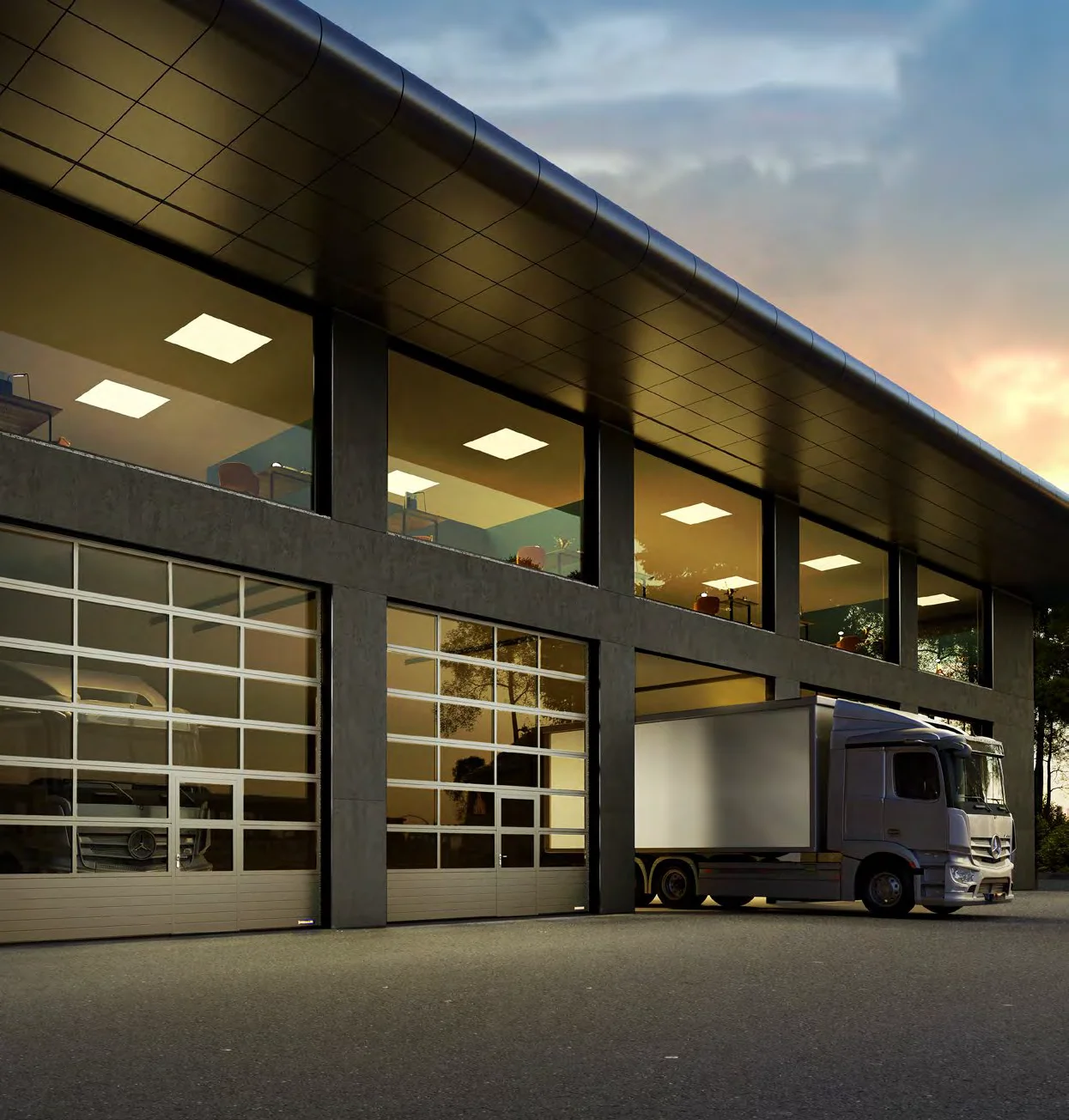 Porte sectionnelle vitrée Hörmann ALR F42 Glazing