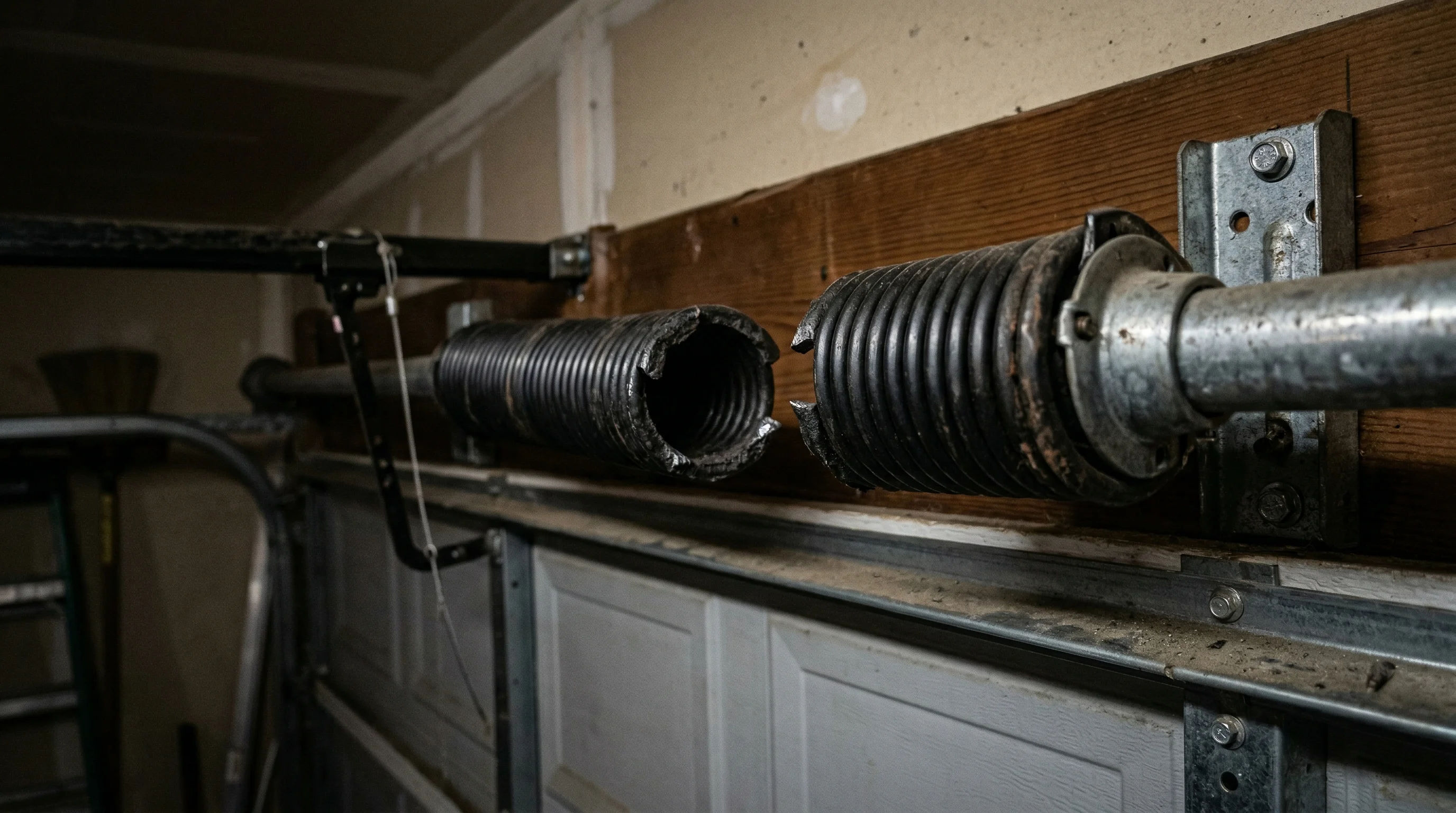 Ressort de torsion cassé sur porte de garage sectionnelle